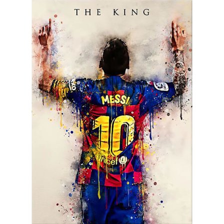 Leo Messi Fodboldplakat Sportskunst Print Hjemmeindretning 50*70cm
