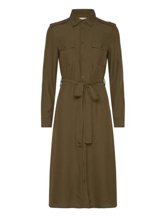 GANT Reg Pocket Shirt Dress Khaki Green