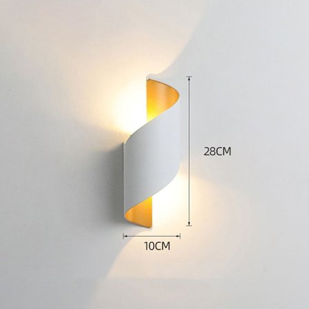 Spiral Design LED Væglampe Moderne Nordisk Sconce Lampe hvid&guld