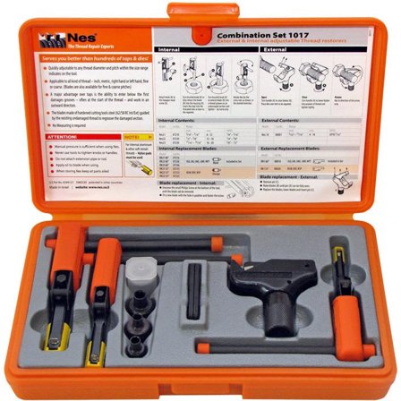 NES 1017 Gjengereparasjonssett utvendig 4–19 mm, innvendig 8–20 mm, Håndverktøy