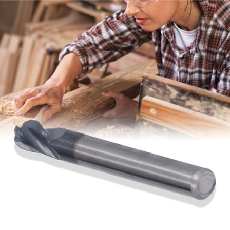 Kula-ändfräs 4-skärig Wolframkarbid Spiralfräs CNC-fräskniv för skärning R4x16xD8x60