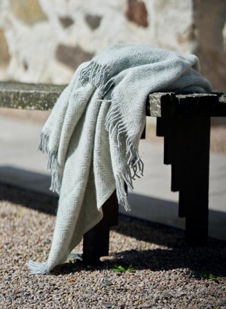 Klippan Ullpledd Alm Ash 130x200 økologisk