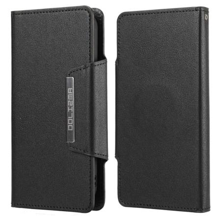 Iphone 13 - 2in1 Läder Magnet Fodral / Skal - Svart