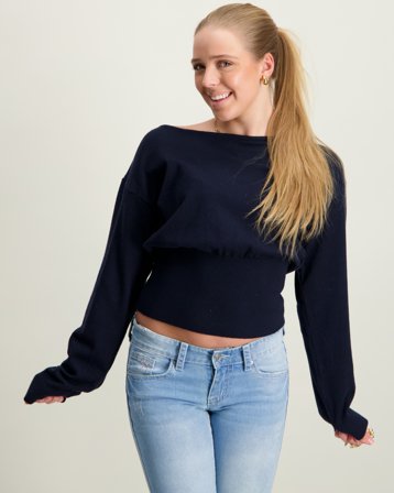 RYVLS Boatneck Knit Star Sweater Bleu Pulls Fille - Kids Brand Store