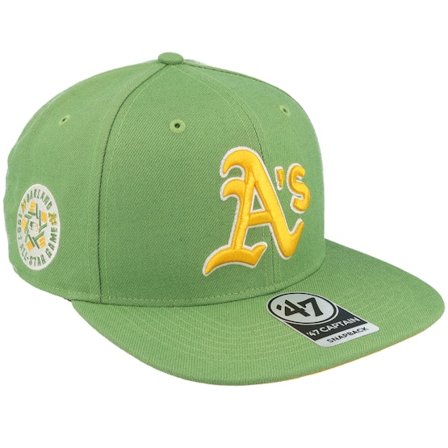 47 Brand - MLB Grønn snapback Caps - Oakland Athletics MLB Sure Shot Under 47 Captain Green Snapback @ Hatstore