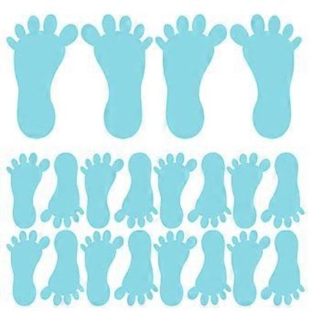 24 stk. Fodaftryk Klistermærker til Børneværelsesindretning Fodformede Klistermærker Gulv Fødder Klistermærker Gulv Fødder Klistermærker