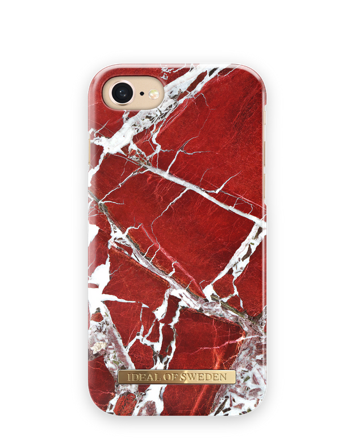 iPhone SE/8/7/6/6s Hoesje, Scarlet Red Marble, iDeal of Sweden