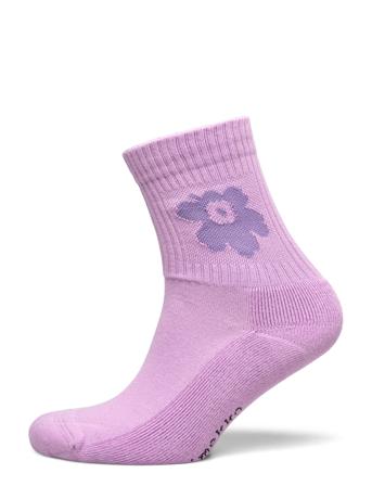 Puikea Unikko Short Lingerie Socks Regular Socks Lilla Marimekko