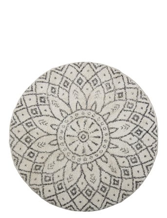 Bloomingville Acton Rug - Black - Ø 120 cm