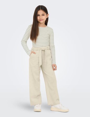 Kids Only Kogtizana Cotton Loose Pants Wvn Noos - Cream - 152