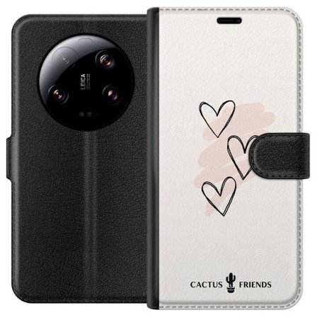 Kompatibelt Lommeboketui til Xiaomi Xiaomi 13 Ultra Cactus and Friends - Soft Romance Sketch