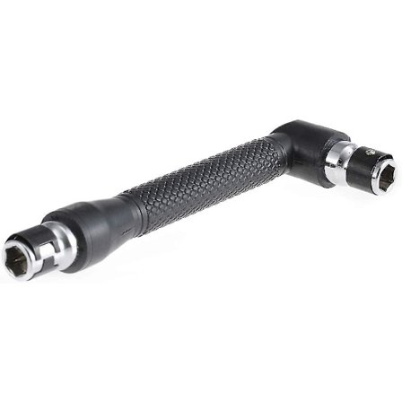 L-formad hylsnyckelsats med skruvmejsel och bits, 1/4", L-formad förlängningshandtag, dubbelhuvud sexkant