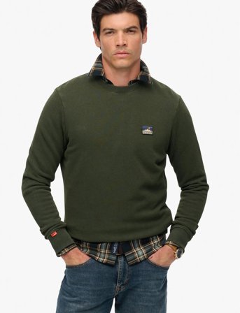 Superdry Great Outdoors Emb Rlxd Sweat - Khaki green - L
