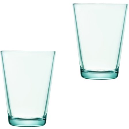 Iittala Kartio Glass 40 cl Vanngrønn 2-pack' - 'Vann grønn