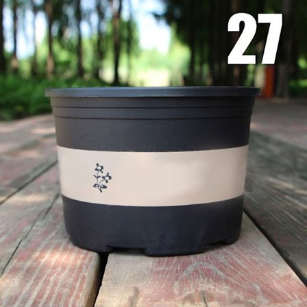 Stor rund kort blomkruka Kontroll Rot Roskruka Plantering Fröplanta Förtjockning Plastblomkruka eller bricka