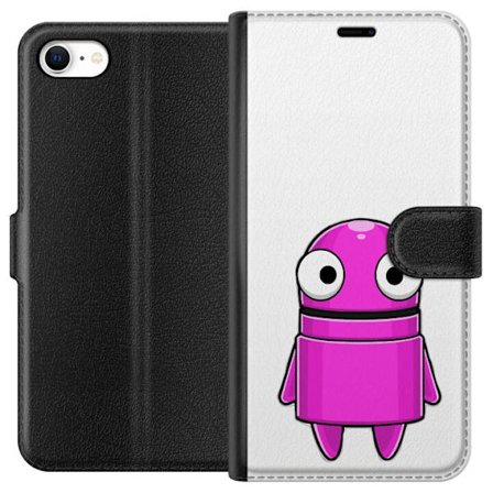 Kompatibelt Lommeboketui til Apple Apple iPhone 6 Rosa tegneseriefigur med rund form og store øyne på mørk bakgrunn