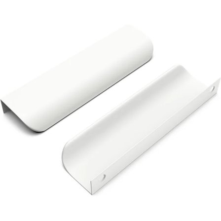 10-pak 128 mm skjulte skabshåndtag til køkkenskabe, møbler, køkkenlåger - Hvide