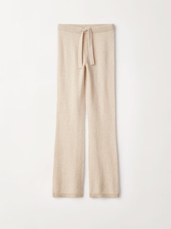 Soft Goat - Flared Pants - Cashmere pants kids - 134/140 - Beige