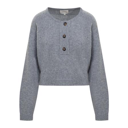 Loulou Studio, Round-neck Knitwear Grijs, Dames, Maat:XS