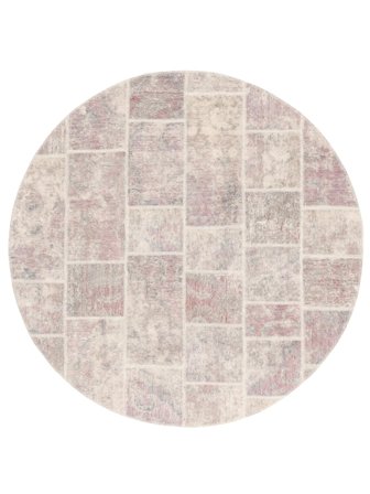 Persialainen Patchwork Matot Matto Ø 198 Pyöreä Oranssi/Ruskea (Villa, Persia/Iran)