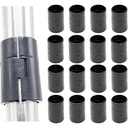 16-pack Trådhylla Hyllklämmor för 1-1/2" Stolpe, 8 Par Plast Hyllklämmor (FMY)