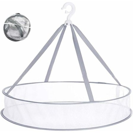 Sammenleggbar netting hengende klesstativ for gensere, undertøy,