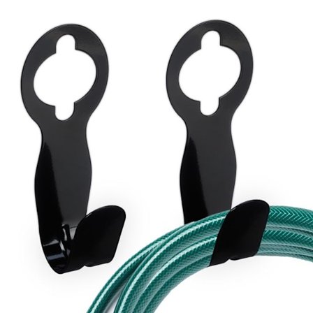 Svart slanghållare set om 2