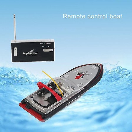 Bärbar Mikro Radio RC Styrd Hög Hastighets Racingbåt