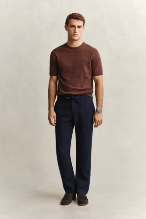 GANT Herren Gestreifte Leinenhose (XXL) Marineblau