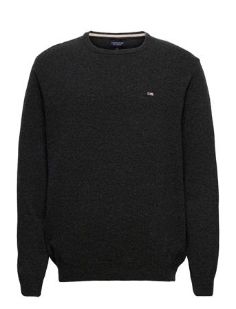 Hank Lambswool Blend Crew Neck Sweater Black Lexington Clothing