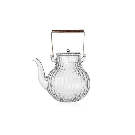 Kreativ glasstekanne Tiliang-pot Chrysanthemum kobberhåndtaksett