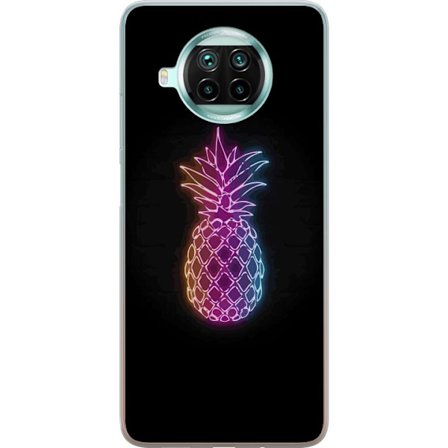 Kompatibelt Mobildeksel til Xiaomi Xiaomi Mi 10T Lite 5G Neonlysillustrasjon av ananas i fargerikt lys mot svart bakgrunn