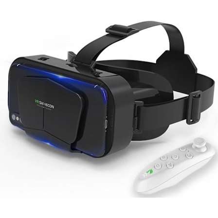 3D VR Virtual Reality Briller, Nyd de Bedste Spil og Videoer (med Bluetooth-controllere), Kompatibel 5 Tommer - 7 Tommer