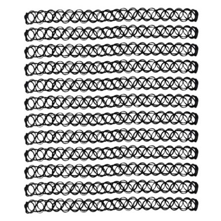 12-pack Svarta Choker Halsband Stretch Spets Lace