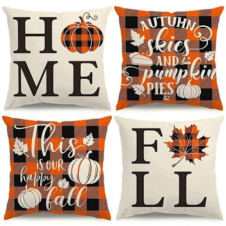 Efterårspude 18X18 Efterårsdekorationer Landepude Efterårsindretning til sofa