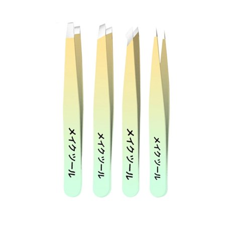 Pinsettsett med reiseetui, pinsett i rustfritt stål for ansiktshår, presisjon øyenbrynspinsett, fjerning av inngrodde hår