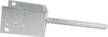 ESSVE 951625 Stolpsko 4 mm, typ U, förzinkad 96 x 70 x 114,5/200 mm, Infästning