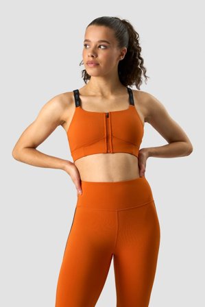 Ultimate Training Zipper Sports Bra Amber