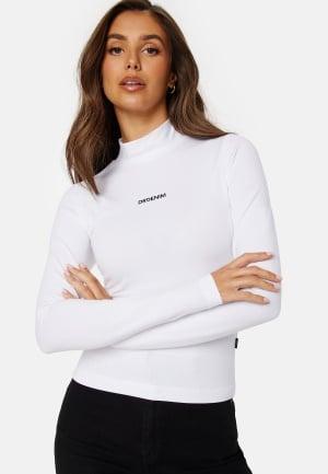 Dr. Denim Carah Top C29 White LT XS C29 White LT Langarmede t-skjorter Dam
