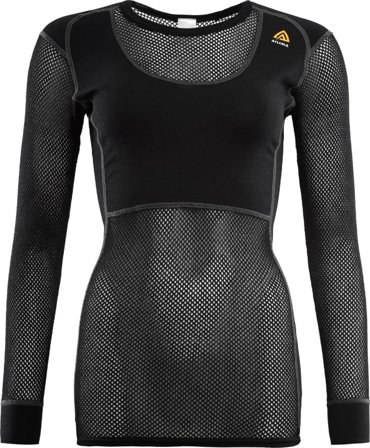 Aclima WoolNet Crew Neck Woman Women base layer tops Black M