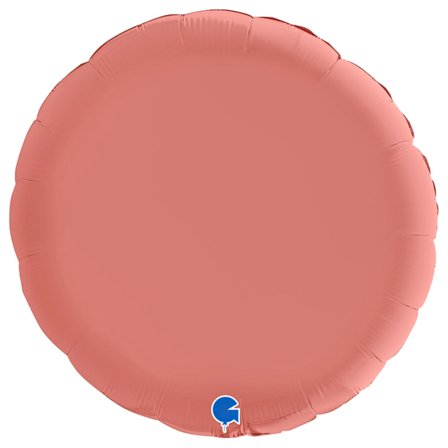 Stor Rund Folieballon Satin Rosaguld