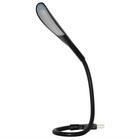 USB LED-lampa Flexibel Svanhalsläslampa med 3 Ljusstyrkenivåer Touchkontroll Svart Kompatibel med Laptop
