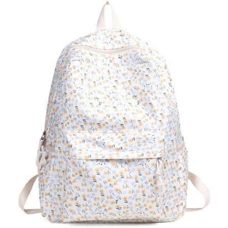 Sød Rygsæk Æstetisk Skole Rygsæk - Kawaii Skoletasker Blomster Preppy Rygsæk til Skolepiger Skoletaske