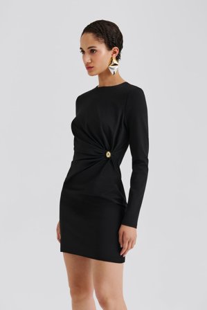 Malina - Mailey mini dress - L - Black