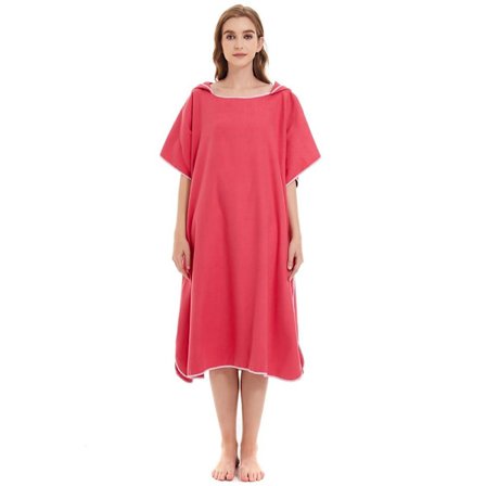 Unisex hupullinen pyyhe Poncho RED