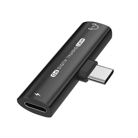 USB-C til 3,5 mm adapter til hovedtelefoner og oplader