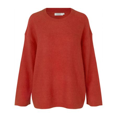 Masai Round-neck Strik Rød, Dame Striktrøjer