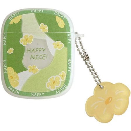 Airpods-fodral, Graciösa Blommor Trådlöst Hörlursfodral, Mjuk TPU Stötsäker Hud för Airpods 1 & 2, Barn Pojkar Flickor Snygg Airpods Skydd