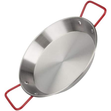 CDQ Rød håndtag Rustfrit stål skaldyrspandestegpande (22cm) 1 stk 22cm