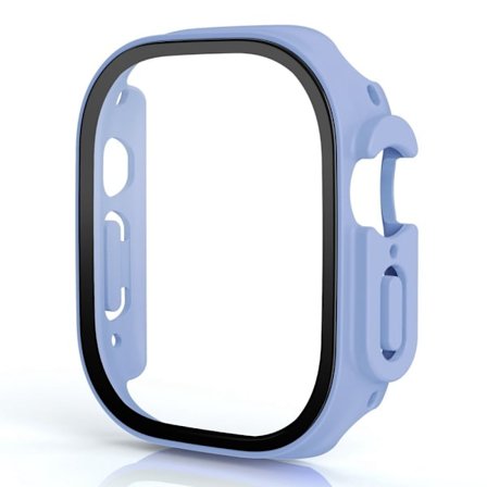 Apple Watch Ultra cover with tempered glass screen protector - Ice Blue